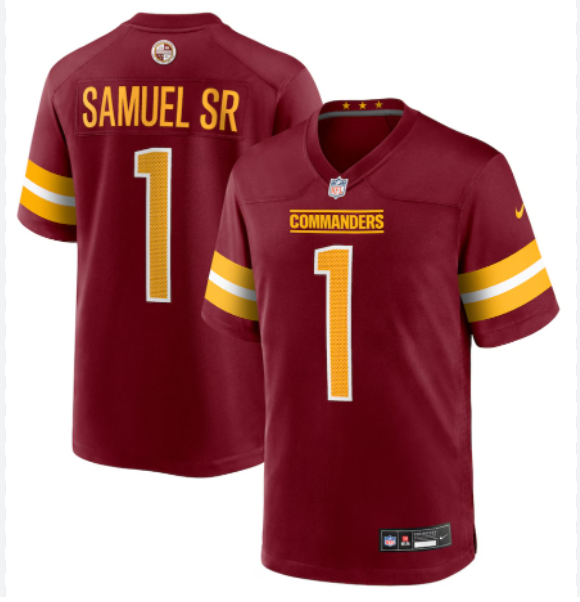Men Washington Commanders #1 Deebo Samuel SR red Nike Jersey->washington commanders->NFL Jersey